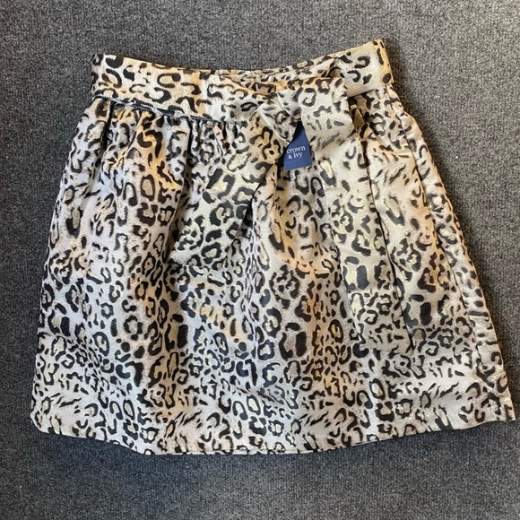 Crown & Ivy Animal Print Skirt -Cheetah Leopard Shine Bright Hol 2 - Picture 5 of 8